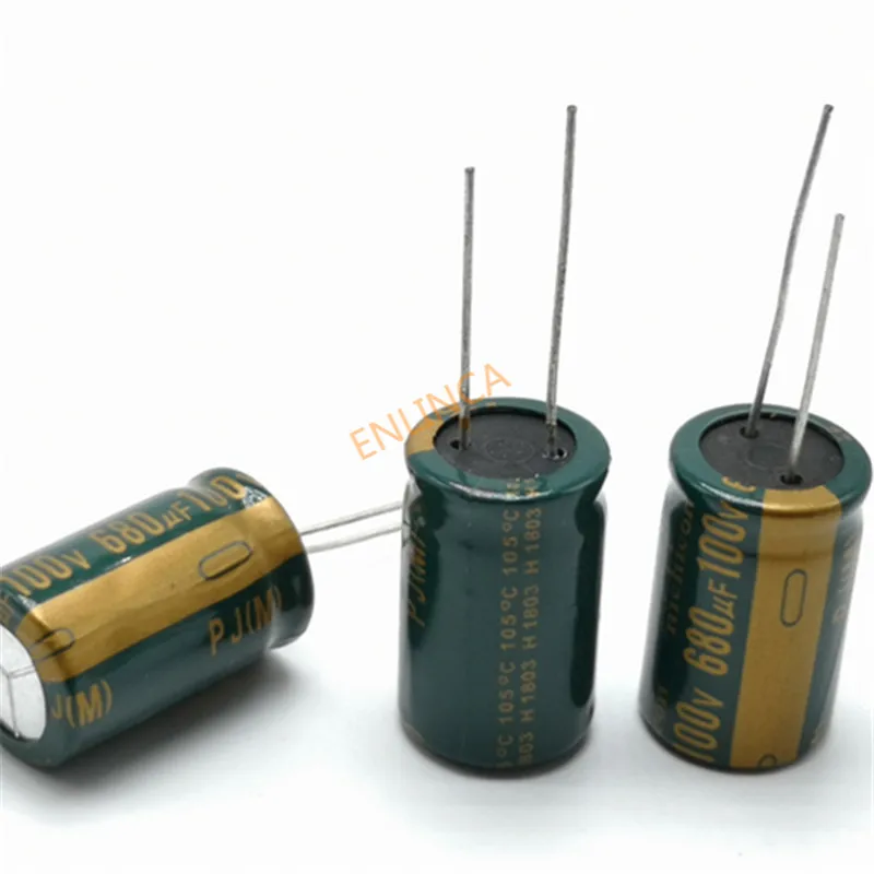 2pcs/lot high frequency low impedance 100V 680UF 16*25mm 20% RADIAL aluminum electrolytic capacitor 680000nf 20%