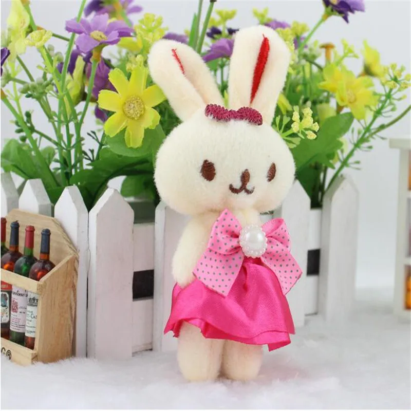 

1PCS Cartoon Rabbit Bouquets Plush Toys Baby Doll For Kids Gifts Wedding Present Mini Hear Toy For Girl