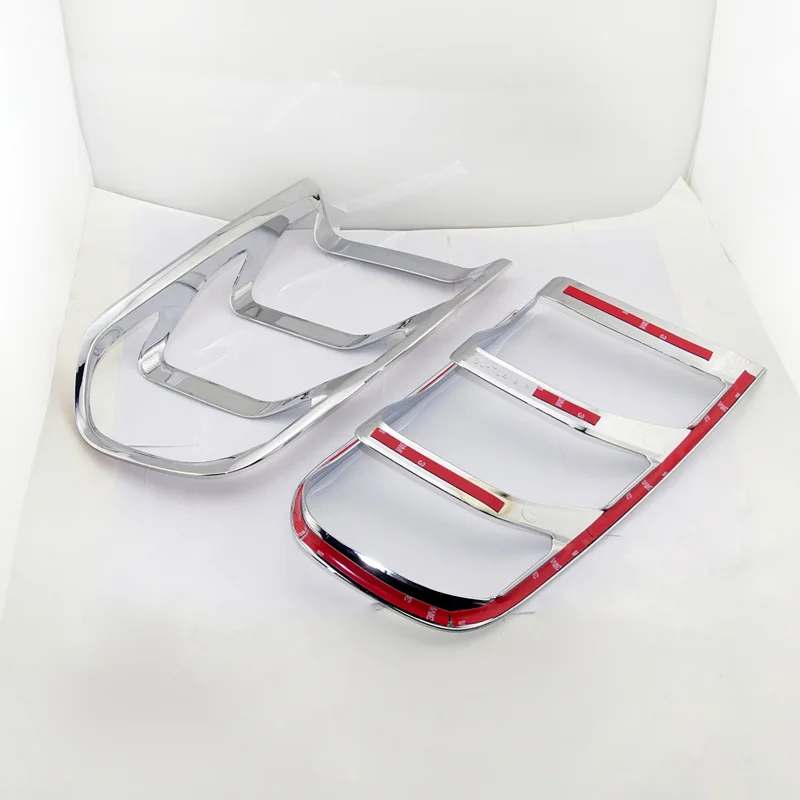 A pair Chrome mustang body kit Car Taillight Decorative Frame Cover tail lamp Trim bezel surrounder For Ford Mustang 2015-2017