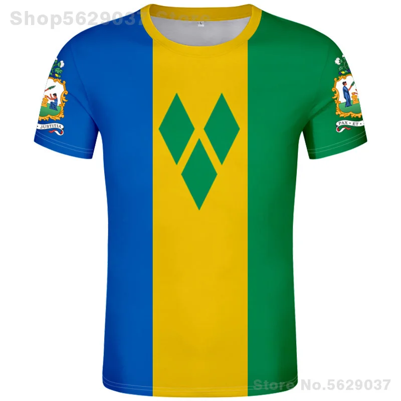 Camiseta de San Vincent y las Granadinas, camiseta con nombre y número Vct, Bandera Nacional Vc, ropa con foto impresa
