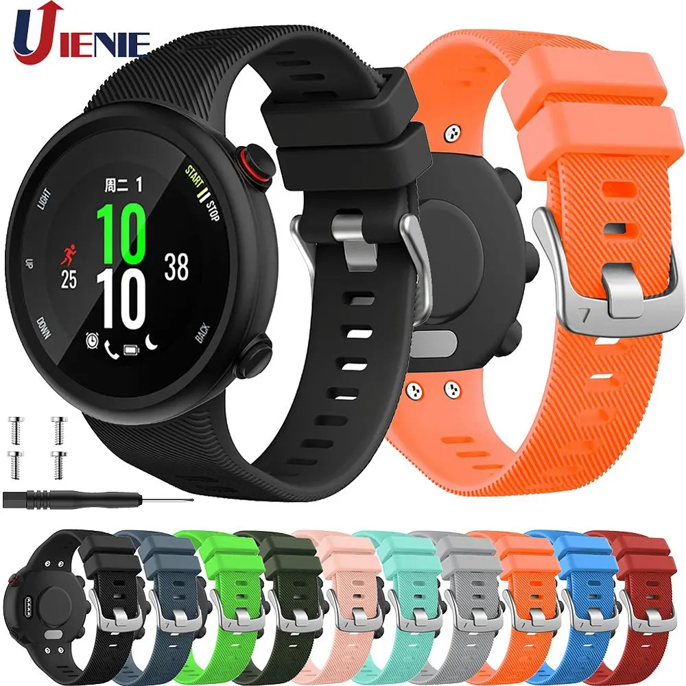 Silicone del Cinturino Della Cinghia per Garmin Forerunner 45 45s di Banda Braccialetto di Sport di Modo di Ricambio Wristband Correa per Forerunner 45