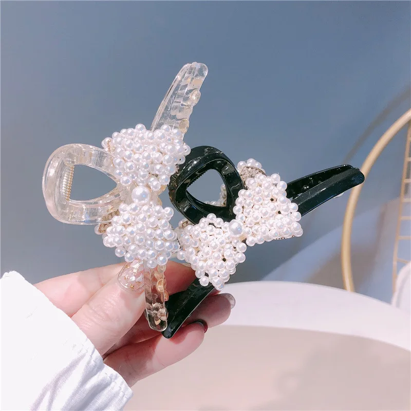 

Fashion Girl pearls flowers Hair Claws Beam Hairpin Women Hair Accessories Beauty Hair Crab Clamp Headwear Hair Clip