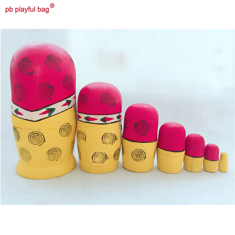 PB Playful bag Novel fun story girl beautiful Russian dolls wooden toy gift special wish doll set Toys birthday gift WG06