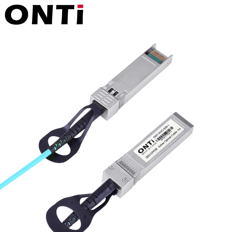 ONTi Free Shipping!!! 25G SFP28 to SFP28 AOC Fiber Cable 1-30m SFP Module OM3 Active Optical Cable Support Custom Length