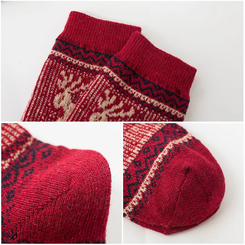 5Pairs/lot New Women's Wool Socks Multi-color Fashion Autumn Winter Wool Socks Warm thick ladies Long Socks