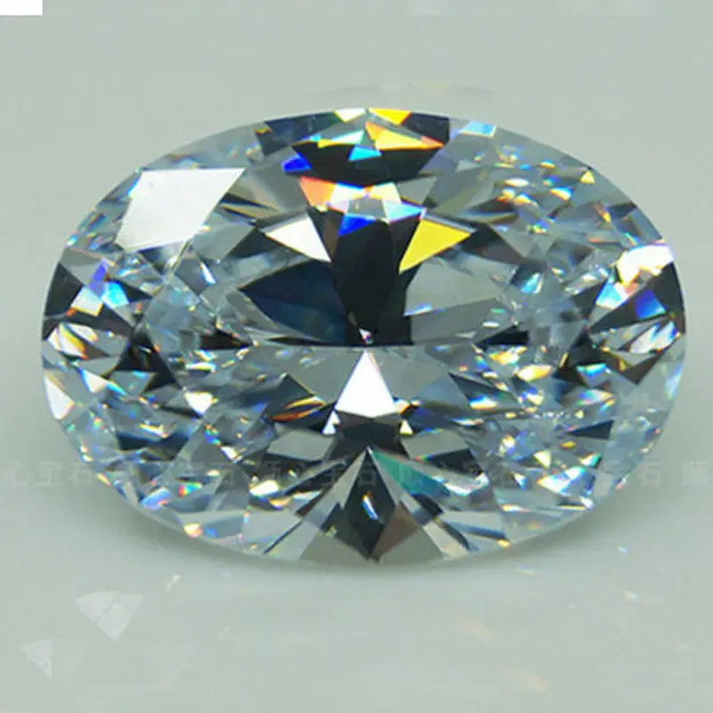 OGROMNY, nieogrzewany 56,58 ct VVS biały szafirowy cyrkon 18X25 mm owalny krój AAAA + luźny kamień szlachetny