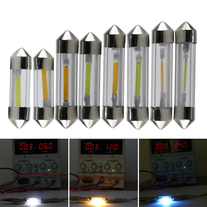 Led Festoon Light 31mm 36mm 39mm 41mm C3W C5W C10W Canbus 6 12 24 V Volt COB License Plate Bulb 6v 12v 24v Interior Doom Lamp