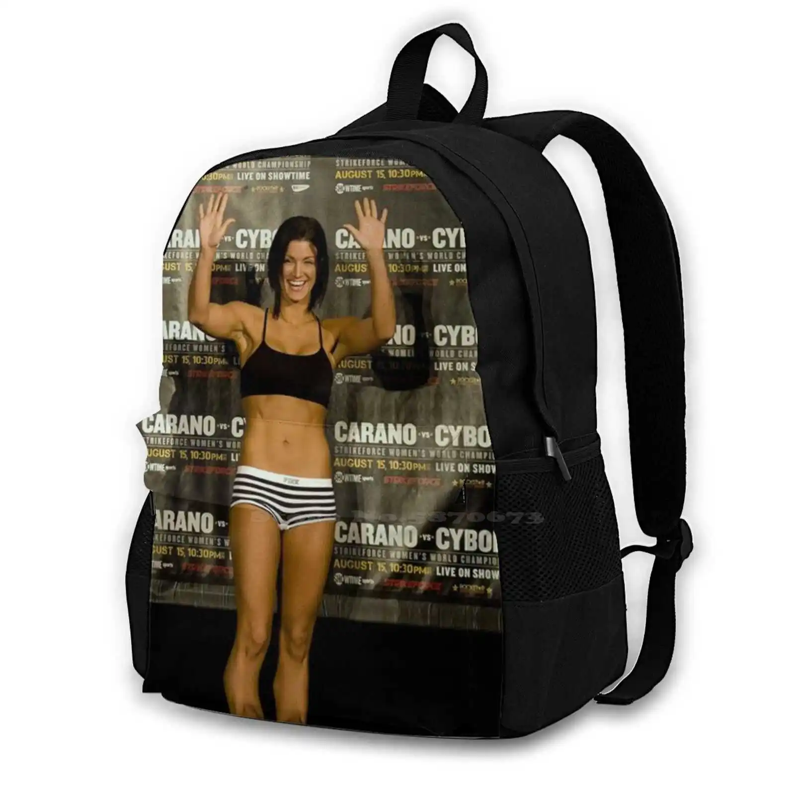 Carano 8 Women Men Teens Laptop Travel School Bags Carano Fighter Carano Fitness Model Carano Martial Art Carano Muay