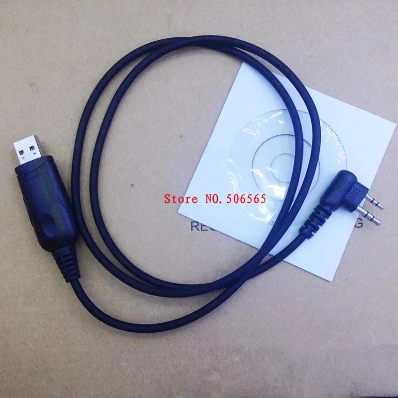 Cabo de programação usb para hytera tc500, tc700, tc510, tc600, tc500s etc., 2 pinos com driver de cd.