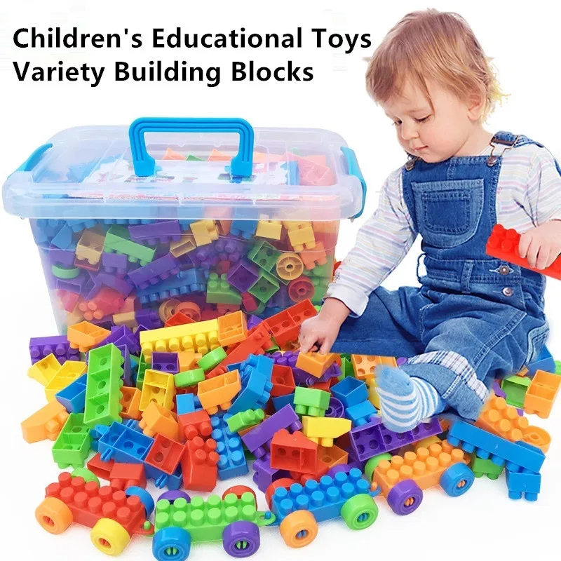 

Hot toy toys For kids Inserting and assembling Large particle Building Blocks educational toys DIY Constructor toys For children