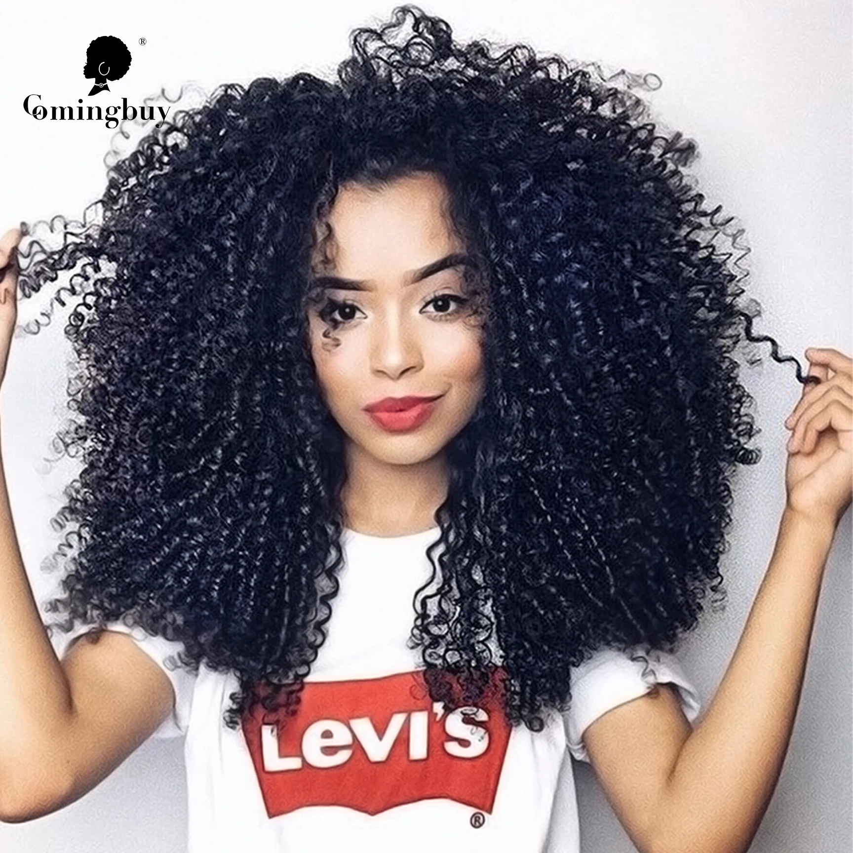 Extensiones de cabello humano rizado para mujeres negras, pelo virgen brasileño a granel, extensión de Color negro Natural, microeslabones, Punta I