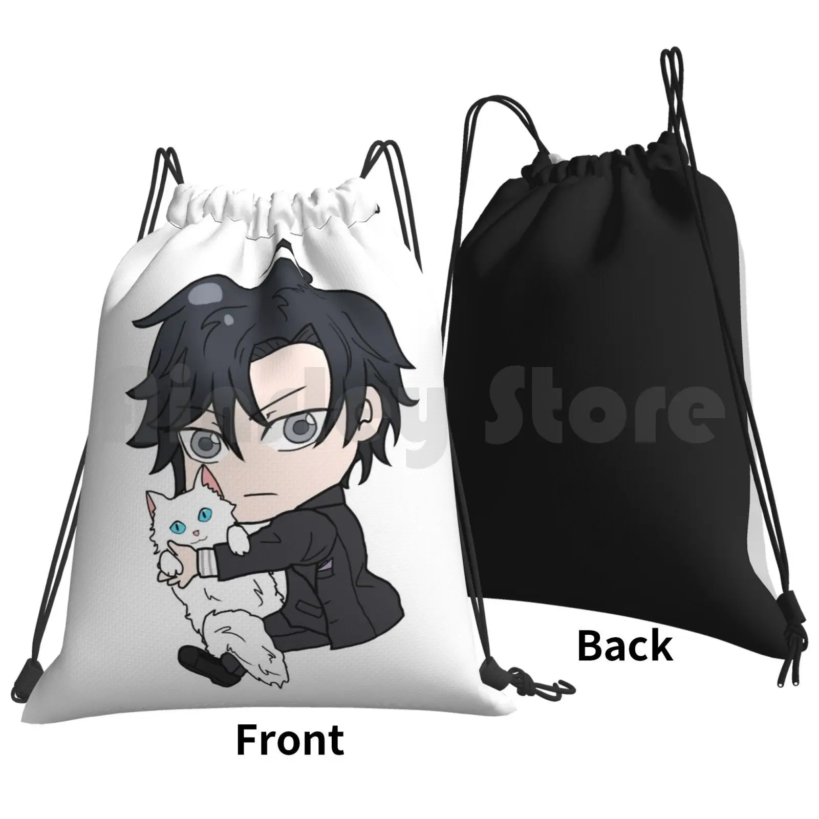 Jumin Chibi zaino borsa con coulisse equitazione arrampicata borsa da palestra giochi App mistic Messenger Jumin Han corea