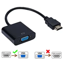 Roreta HD 1080P Digital to Analog Converter Cable HDMI-compatible to VGA Adapter For PS4 PC Laptop TV Box to Projector Displayer