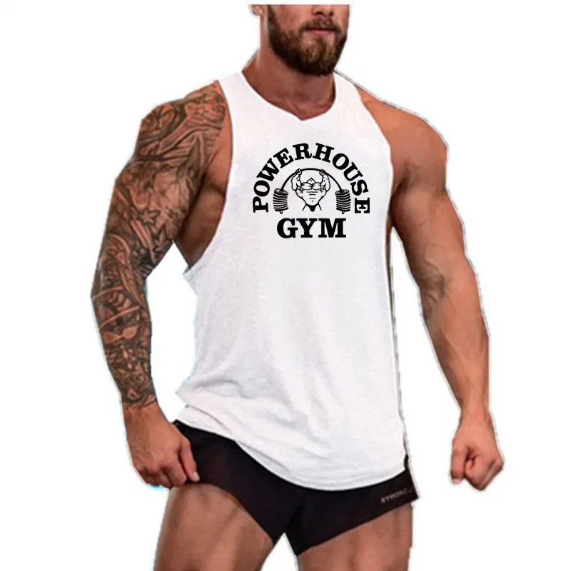 New Arrivals Bodybuilding stringer tank top man Cotton Gym sleeveless shirt men Fitness Vest Singlet sportswear workout tanktop