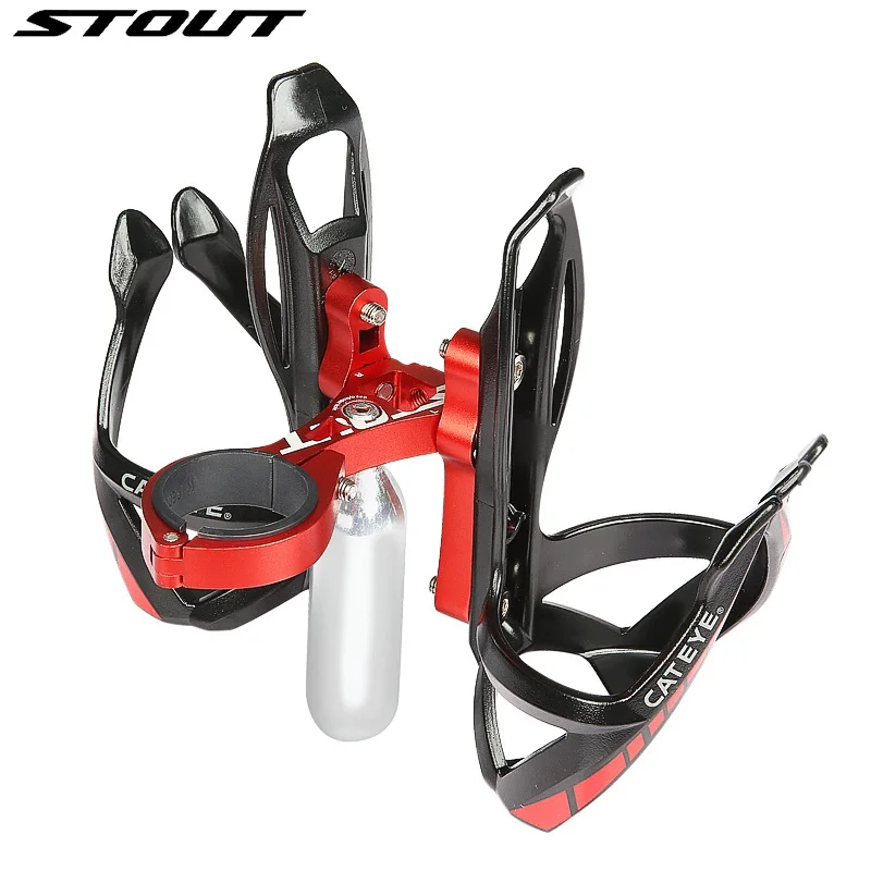 STOUT Bicycle Water Bottle Cage Mount Cycling Seatpost Sport Bottle Cage Adapter Road Bike CO2 Cartridge Holder MTB Bidon Hanger