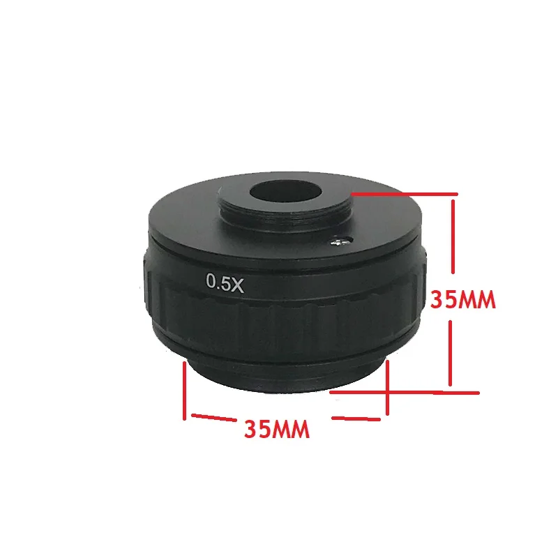 0.5X C-Mount Lens Adapter 35mm Diameter Field For Simul Focal Trinocular Stereo Microscope Video Camera