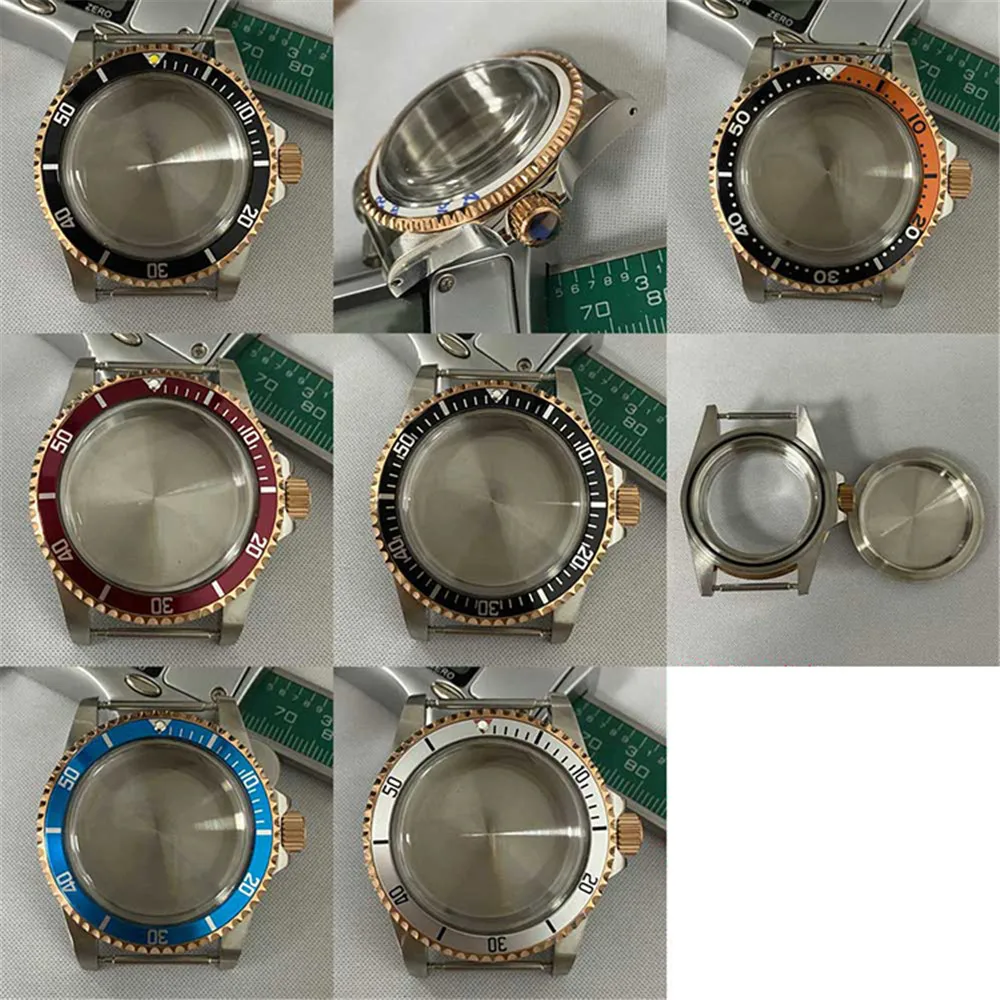 Stainless Steel Watch Case 39.5mm Cover Retro GMT Bezel for Japanese NH35 NH36 Automatic movements