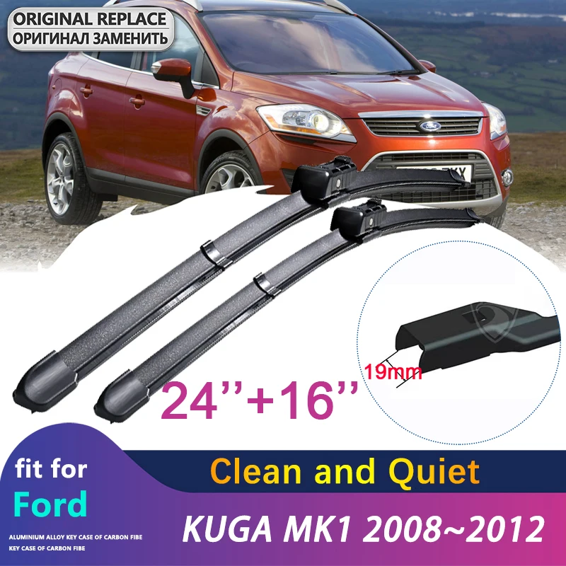 

Car Wiper Blades for Ford KUGA MK1 2008~2012 2009 2010 2011 Front Window Windshield Windscreen Wipers Car Accessories Stickers