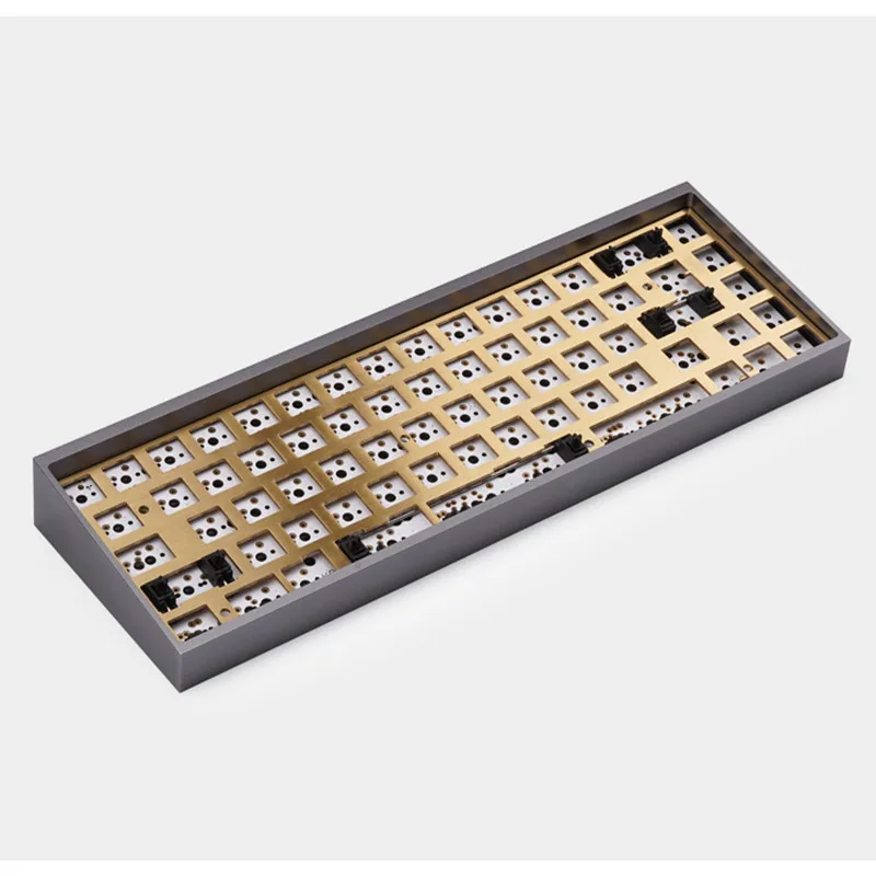 KBD 67/68 Key Brass Positioning Plate 68 Keys Keyboard Plate  Compatible TOFU65 Tada68 KBD65 Brushed Brass 65% Layout