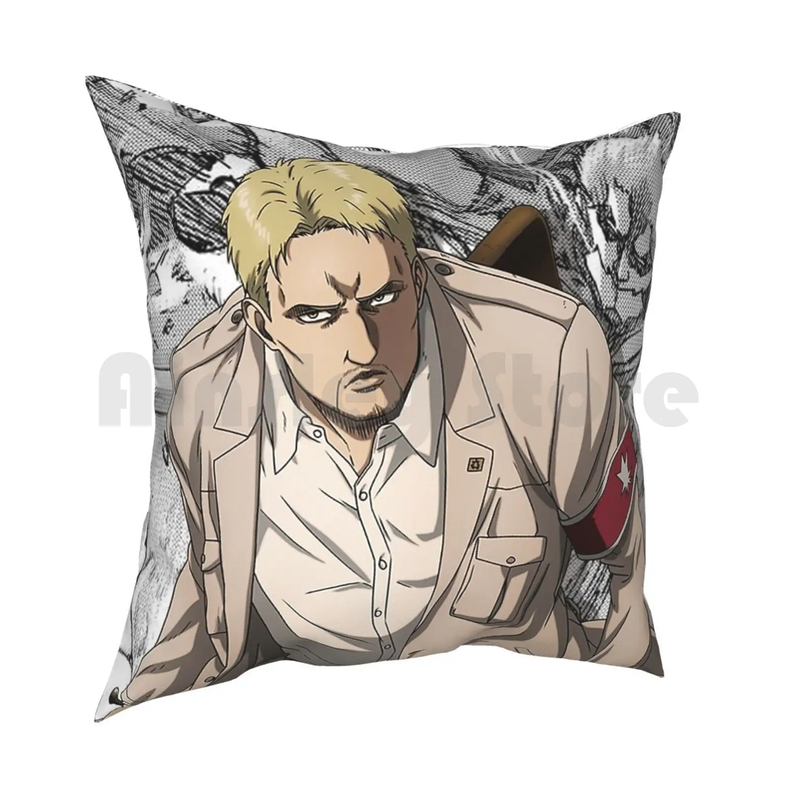 Attack On Titan-Reiner Braun Pillow Case Printed Home Soft DIY Pillow cover Attack On Titan Aot Shingeki No Kyojin Snk