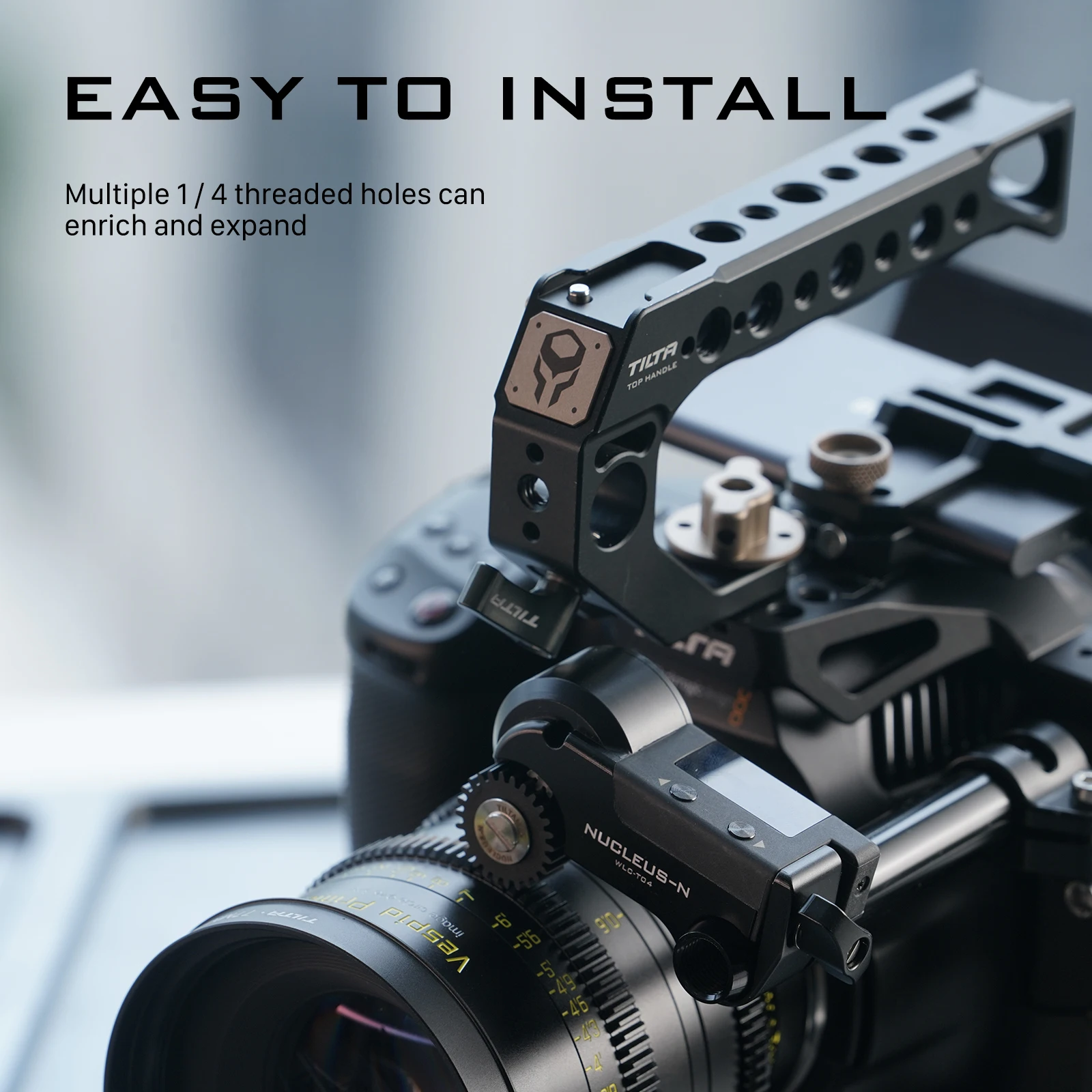 TILTA TA-T11-A BMPCC 6K Pro/G2 Camera Cage for BMPCC 6K Pro Dslr Rig Accessory top Handle R/S cable Baseplate