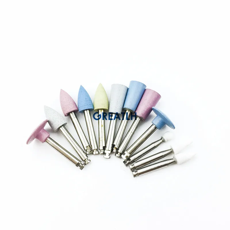 

18pcs Dental Diamond Polishing Burs Cups Latch type Assorted Dental Lab Silicone Polisher