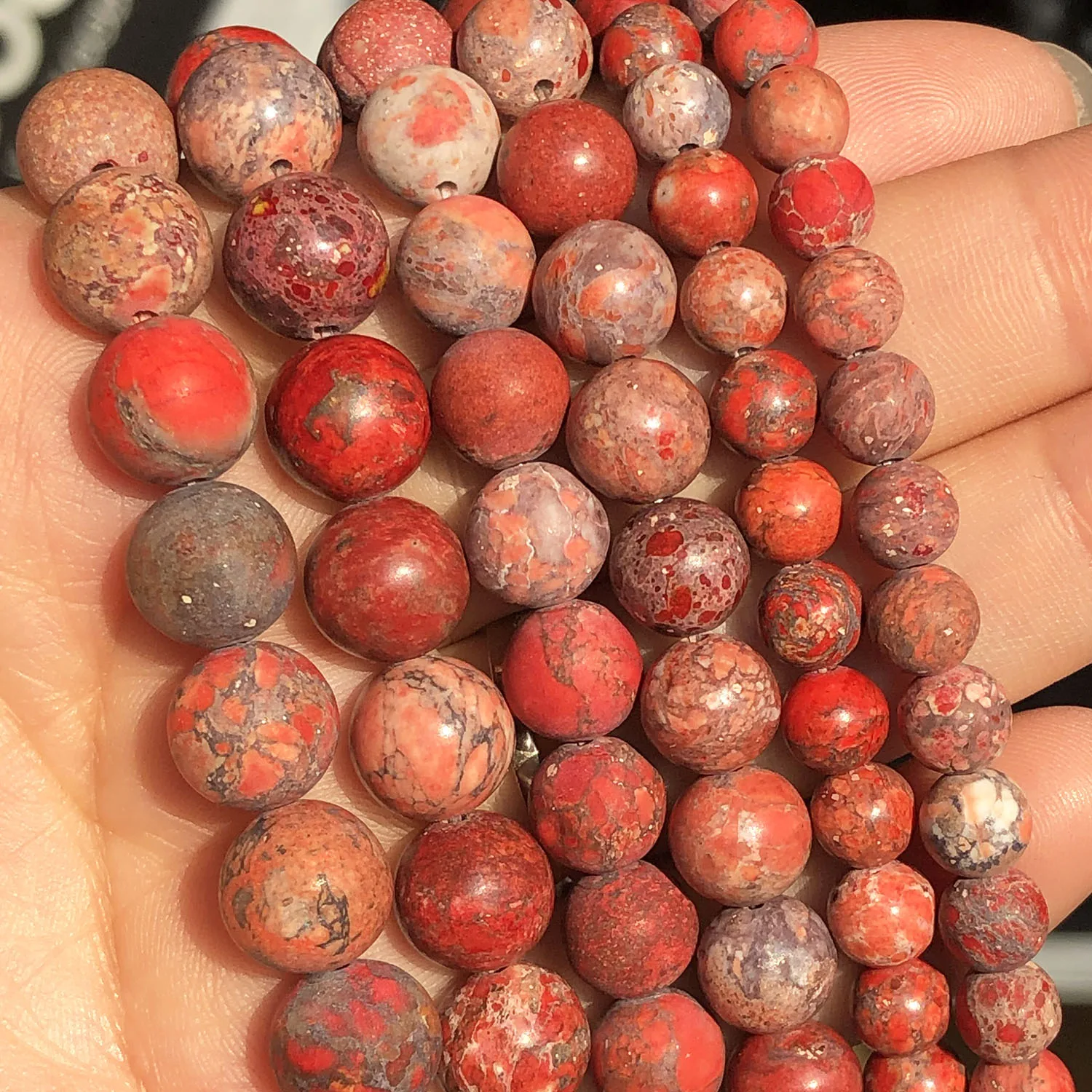 Orange Red American Turquoises Howlite Stone Beads Natural Minerals Beads For Jewelry Making DIY Bracelet Accessories 15''Inches