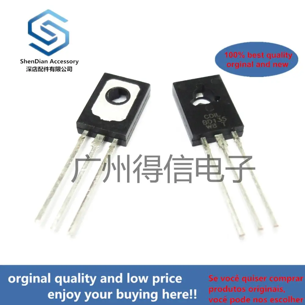 10pcs 100% orginal new  BD135 135  TO-126 NPN power transistors real photo