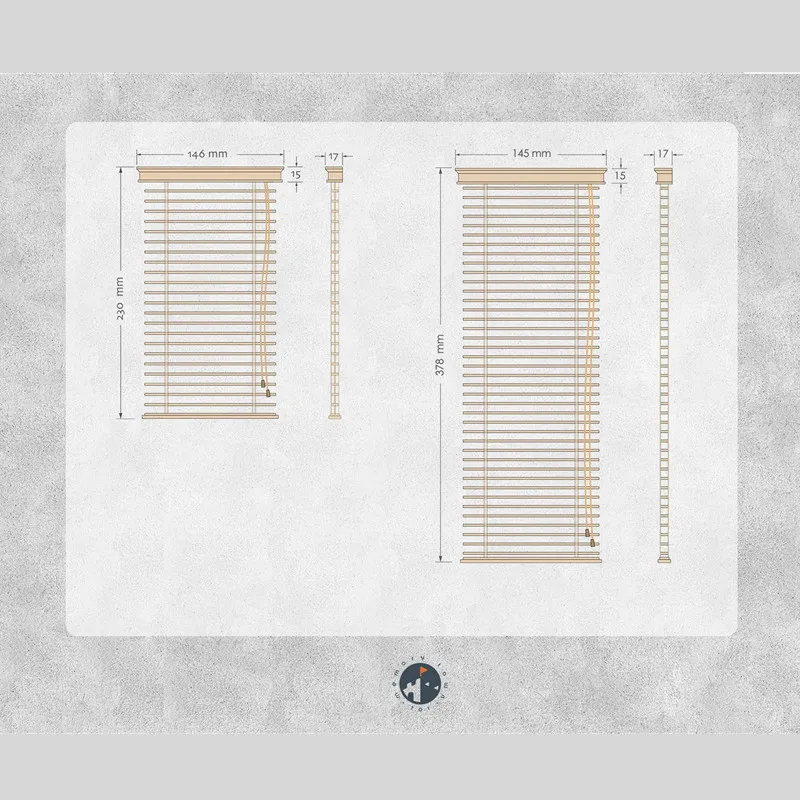 Blyth Ob11 BJD – accessoires de meubles de maison de poupée, arrière-plan, volets en bois de hêtre, accessoires Photo Miniatures pour chambre à coucher, 1/6