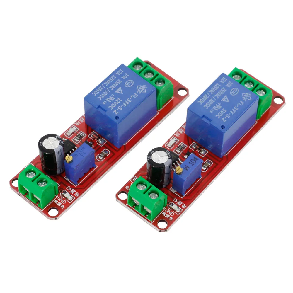 1 PCS NE555 DK555 Timer Switch Adjustable Disconnect Module Time delay relay Module DC 5V/12V Delay relay shield 0~10S