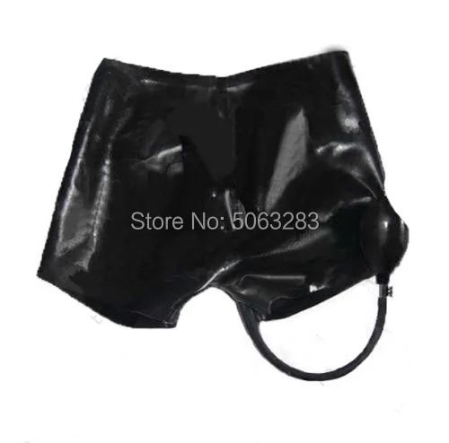 

MEN LATEX BOXER UNDERWEAR WITH INFLATABLE GAG