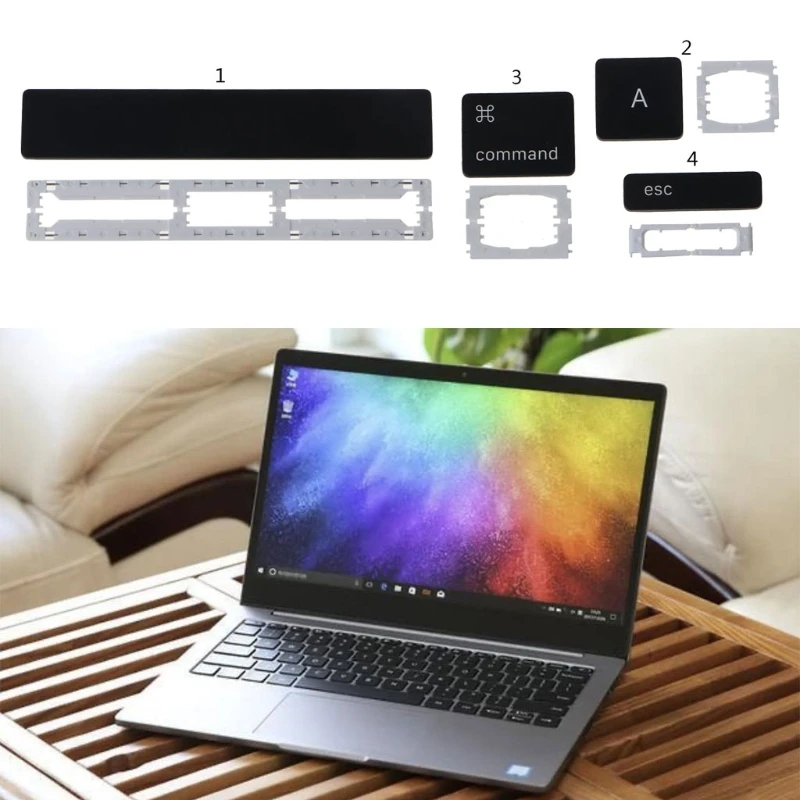 Thay Thế A1706 Keycap Mỹ Anh Bố Trí Cho Macbook Pro A1707 A1708 Chìa Khóa Keycap Một Màu Đen Trắng Kẹp A0NC