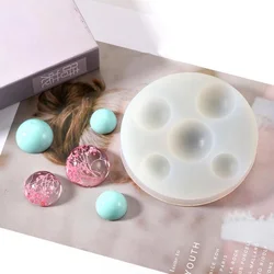 2PCS  Crystal Glue Round Cabochon Circle Pendant Silicone UV Mold for Making Pedant Jewelry Exoxy Resin Molds Jewelry Tool