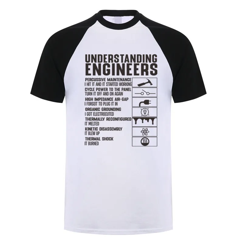 Understanding Engineers T Shirt Electrical Short Sleeve Casual Engineer Tops Tee JL-157