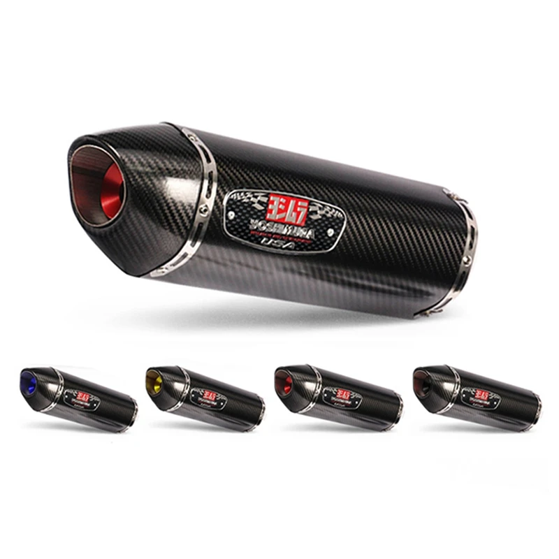 

For Honda CBR1000 Tmax530 R6 Z900 51mm Real Carbon Fiber Universal Motorcycle Exhaust Pipe Muffler Escape Moto DB killer