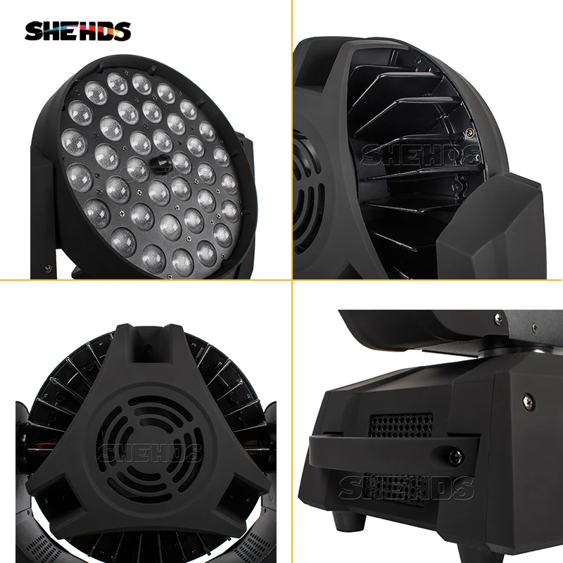 Imagem -05 - Rgbwa Mais uv Led Lavagem Zoom Movendo a Cabeça Iluminação Tela de Toque para dj Discoteca Bar Ktv Festa Shehds Equipamentos Iluminação Palco Peças 36x18w