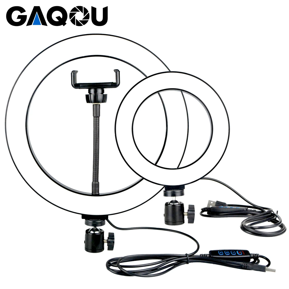 

16/26cm Dimmable LED Selfie Ring Light Youtobe Photography 3200-5500k Photo Studio Phone Video USB Plug live streaming Ring Lamp