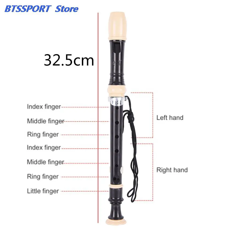 8 Holes Adjustable ABS  Clarinet Soprano Recorder Flute Musical Instrument + Cleaning Rod Piccolos Accessory