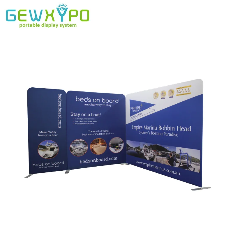 High Quality Portable Stretch Fabric Banner Straight Advertising Display Wall With Graphics Printing(Fit for 10ft or 20ft Booth)