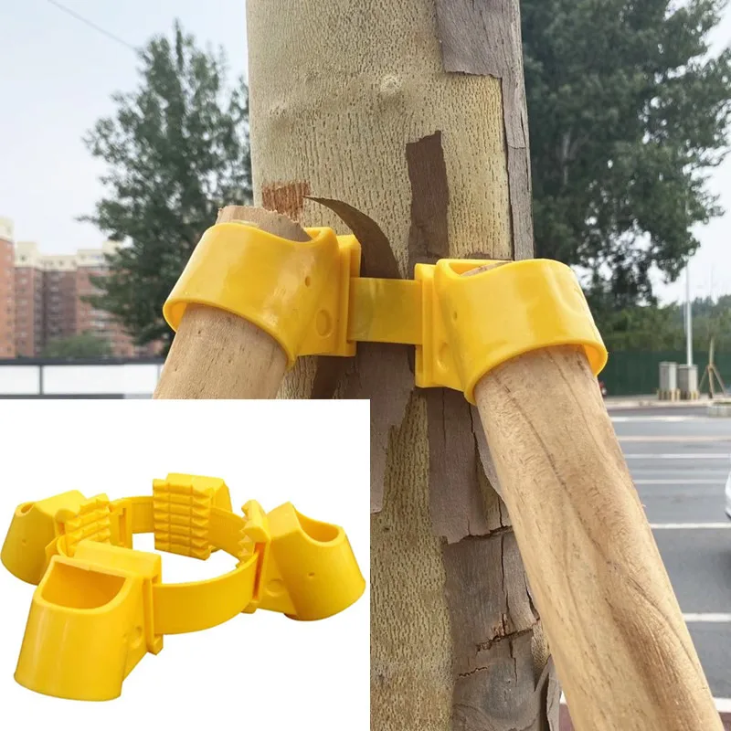 

Practical Big Tree Growing Support Stakes Bandage Tree Windproof Fixing Tripod Plant Stick Rod Holder Garden Protection Supplies