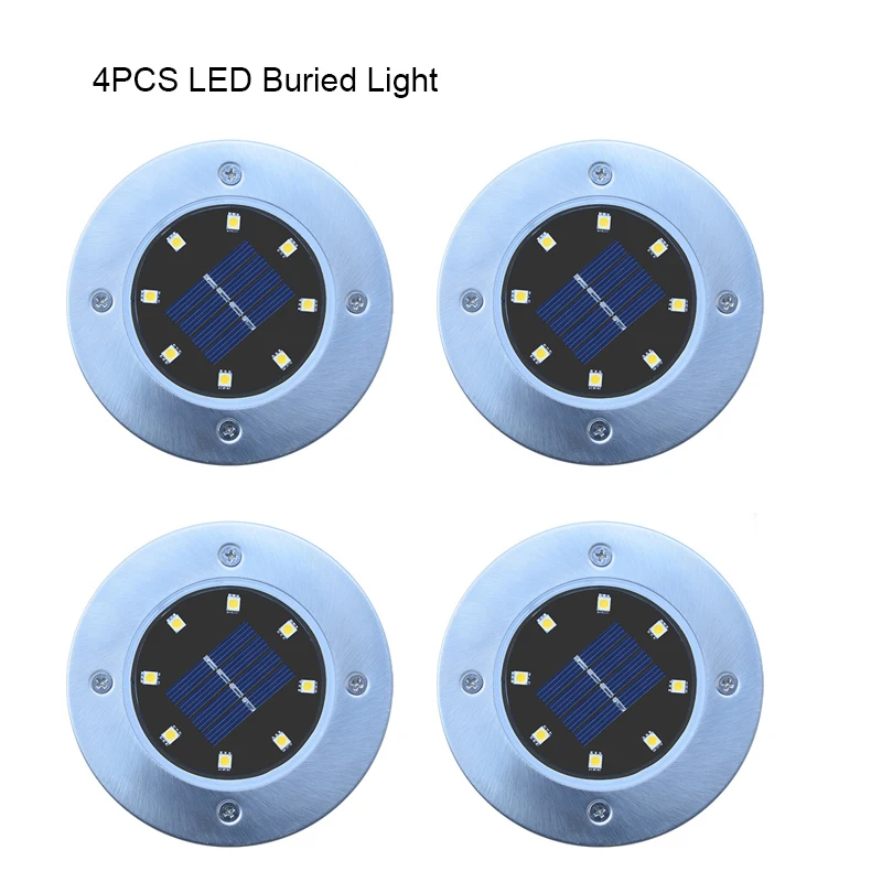 Luzes a energia solar para exteriores, 4 peças, iluminação de jardim à prova d'água, para quintal, gramado, presentes de festas