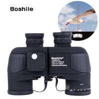 Boshile 10X50 With Compass Waterproof HD Binoculars Outdoor Tourism Navigation Telescope Three Colors Bioculars For Hunting