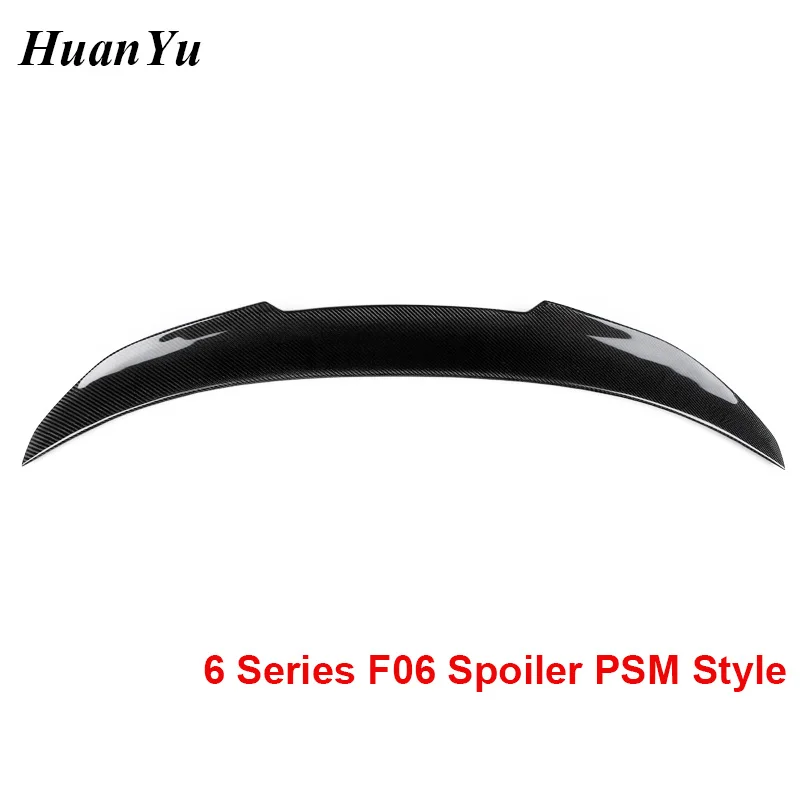 PSM Style Ducktail Spoiler for BMW 6 Series F06 Carbon Fiber Rear Trunk Duck Lips Wings f06 M6 640i 650i 2012 2013+