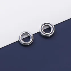 1pc 100% 925 Sterling Silver Round Close/Open Jump Rings 8mm Handmade Fine Silver Connector Slide Rings DIY Jewelry Accessories