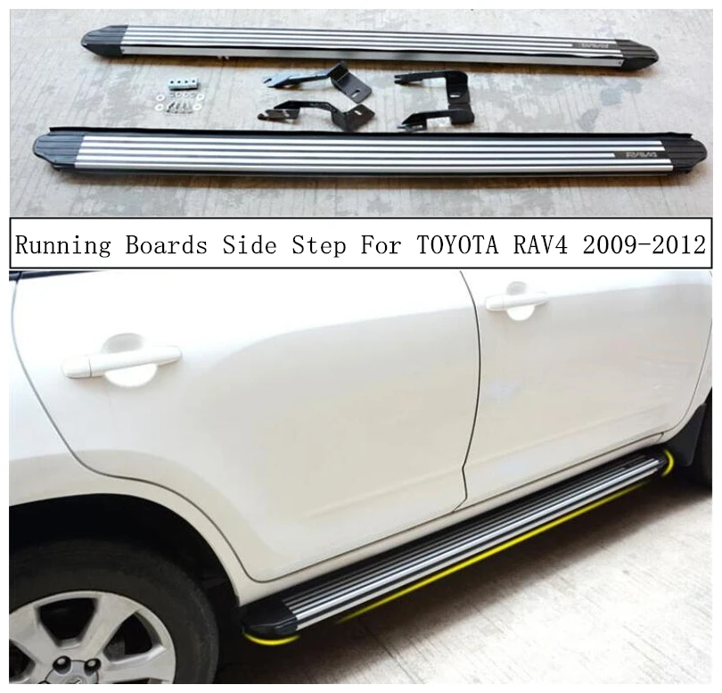 For TOYOTA RAV4 2009 2010 2011 2012 Running Boards Side Step Bar Pedals High Quality Nerf Bars Auto Accessories