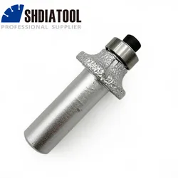 SHDIATOOL No. 6 Raio 6 milímetros Vacuum Soldadas Diamante Router Bits Com 1/2