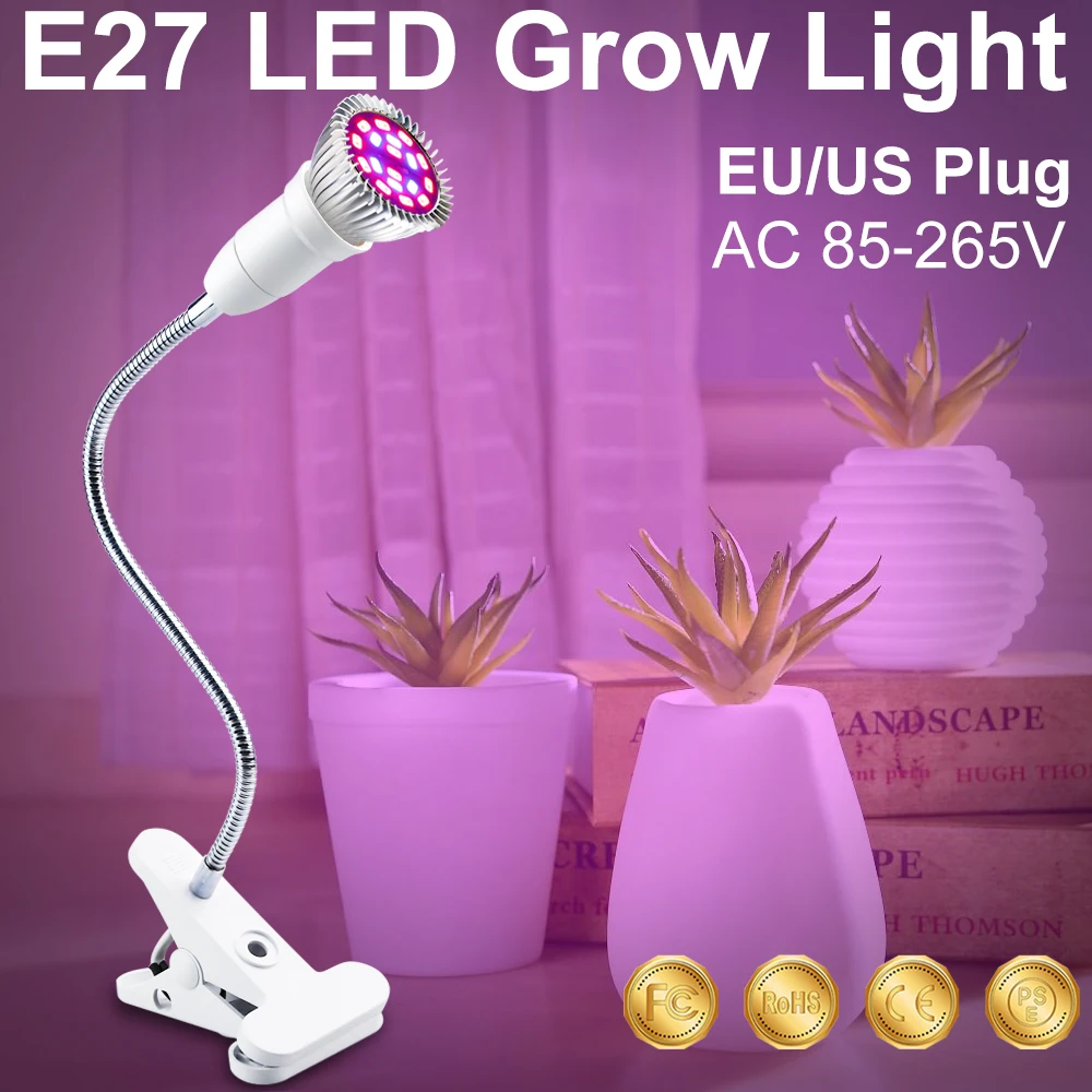 Indoor LED Grow Light 220V Growing Lamp 18W 28W LED Grow Light Full Spectrum For Plants Hydroponics Flowers Vegetables Grow