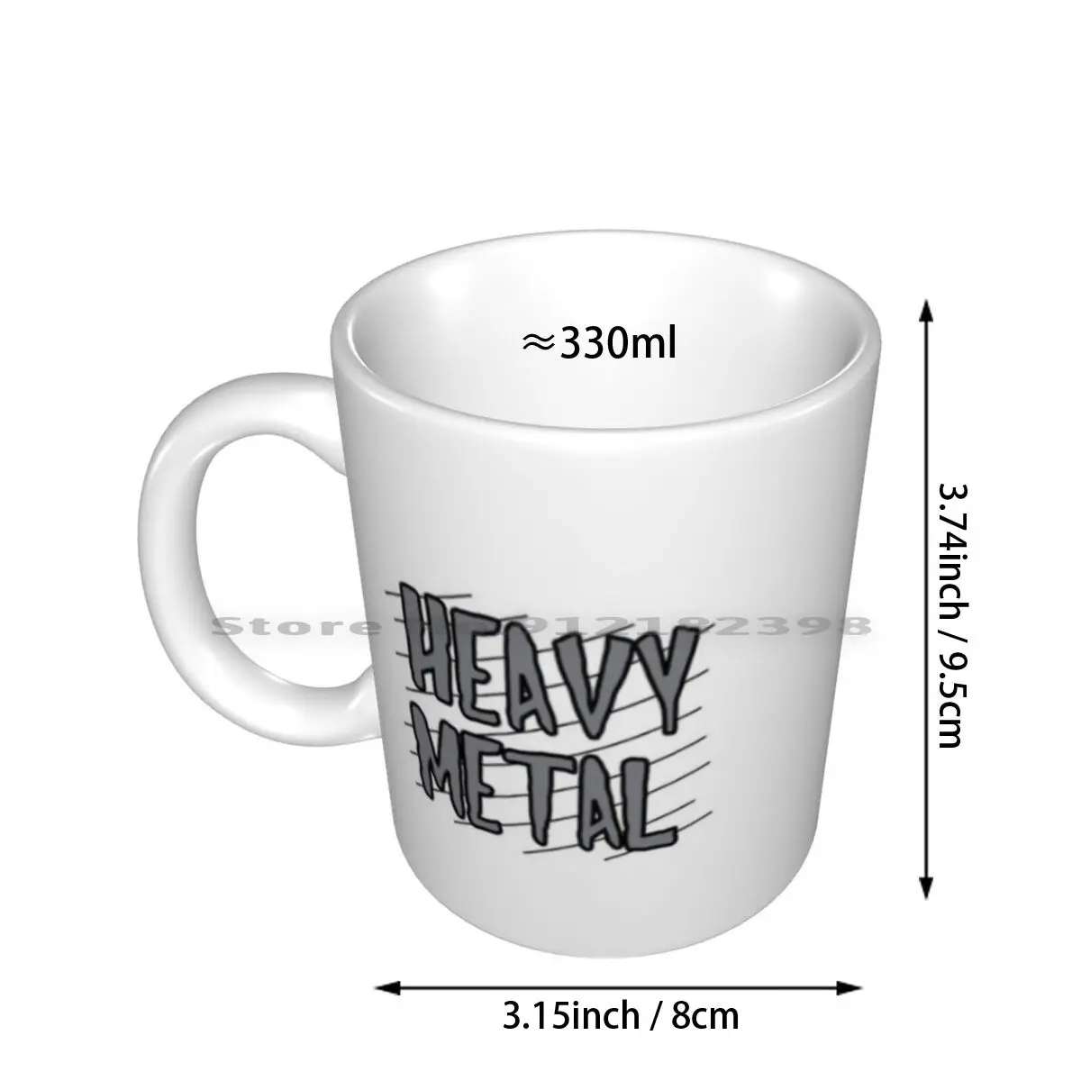 Heavy Metal Music Fan Coffee Mug Ceramic Mugs Coffee Cups Milk Tea Mug Music Metal Heavy Pop Country Entertainment Concert