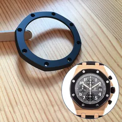 Rubber coating steel bezel inserts for A P Audemars Pi guet ROO 42mm 25940 automatic watch