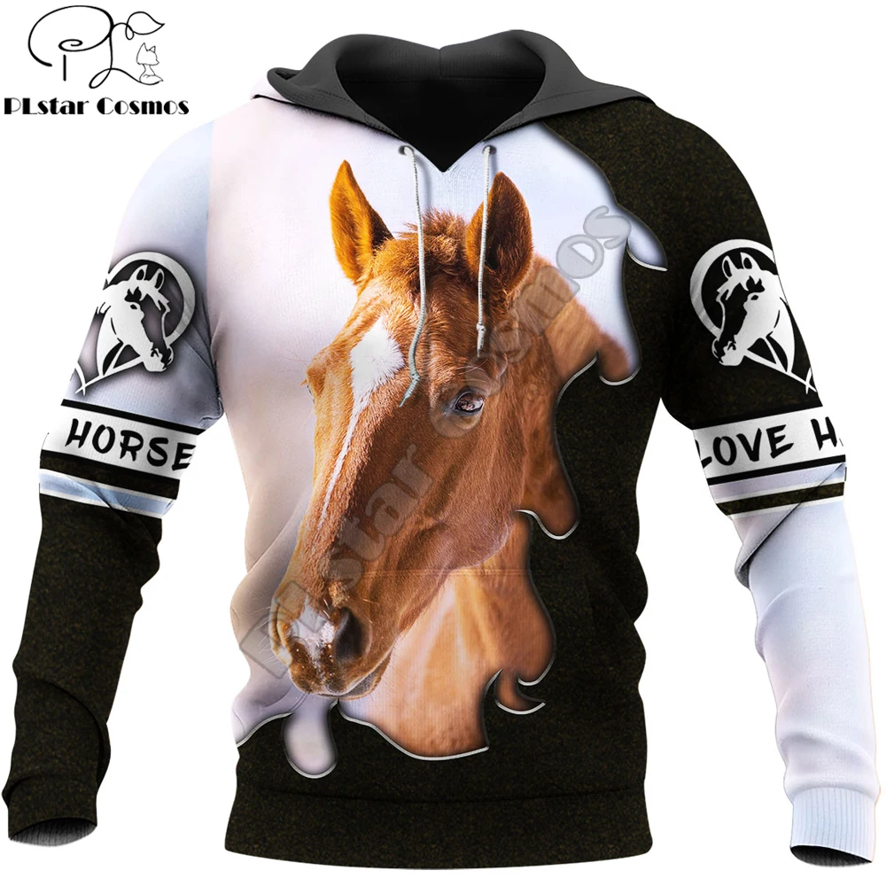 

3D Printed Beautiful Horse Art Animal Hoodie Harajuku Sweatshirt Streetwear autumn hoodies Unisex Casual jacket Tracksuits DK010